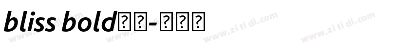 bliss bold字体字体转换